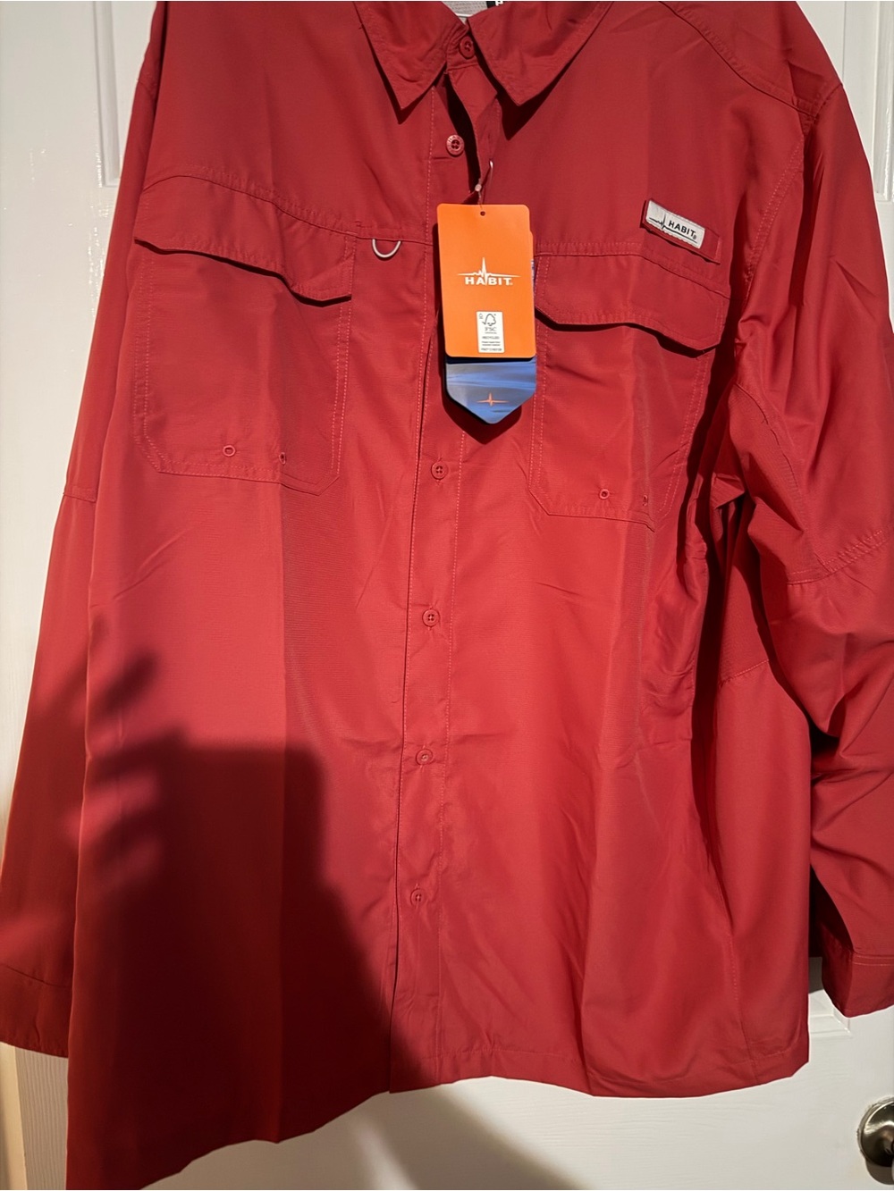 Habit Men's Lightweight Red Shirt-Jacket
